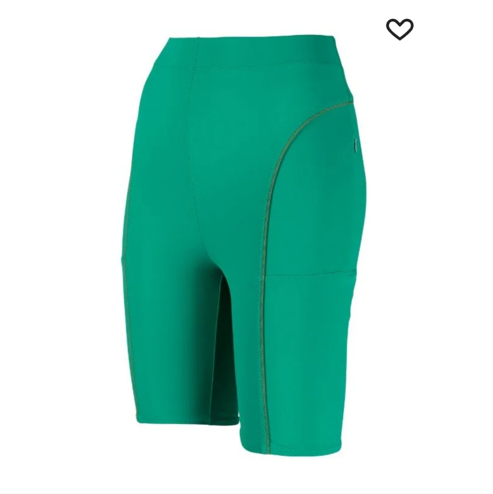 JACQUEMUS I NWT 36 (S) Green Bike Shorts With Contrast Piping